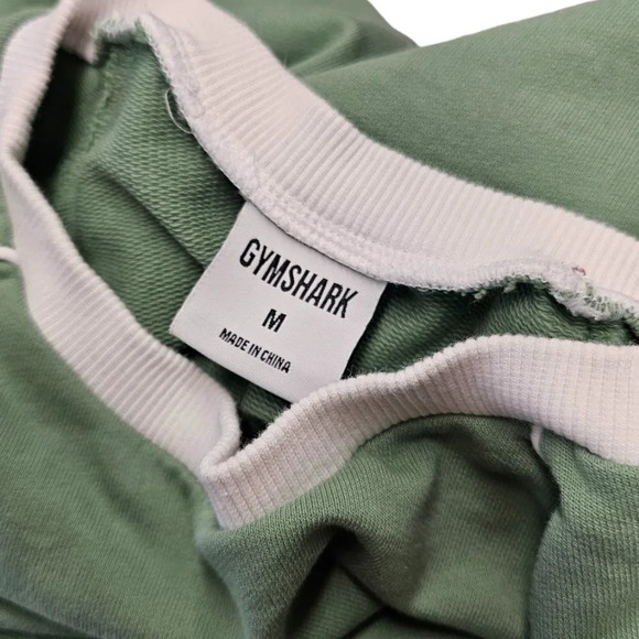 Gymshark Womens Legacy Cropped  Cinch Waist Sweater Size Medium Green Logo - Picture 4 of 7